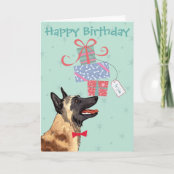 Carte Anniversaire Malinois Zazzle Fr