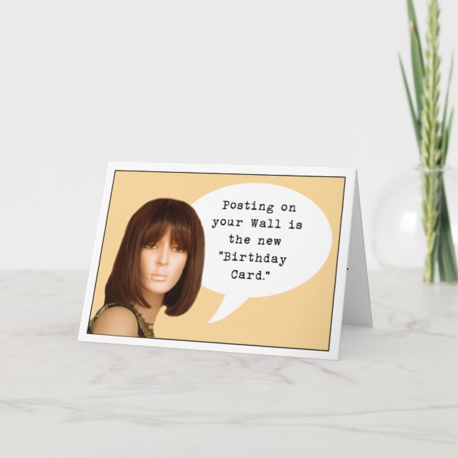 Carte Anniversaire des médias sociaux (Devant)