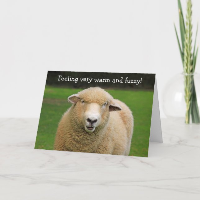 Carte Anniversaire Des Moutons Chauds Et Fuzzés (Devant)