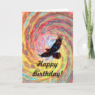 Carte Anniversaire des oiseaux volants