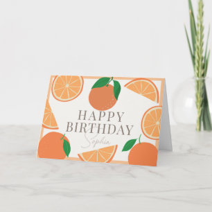 Carte Anniversaire des Oranges modernes