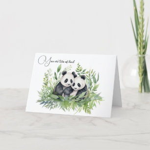 Carte Anniversaire des ours de panda