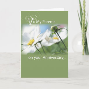 Carte Anniversaire des parents Vert
