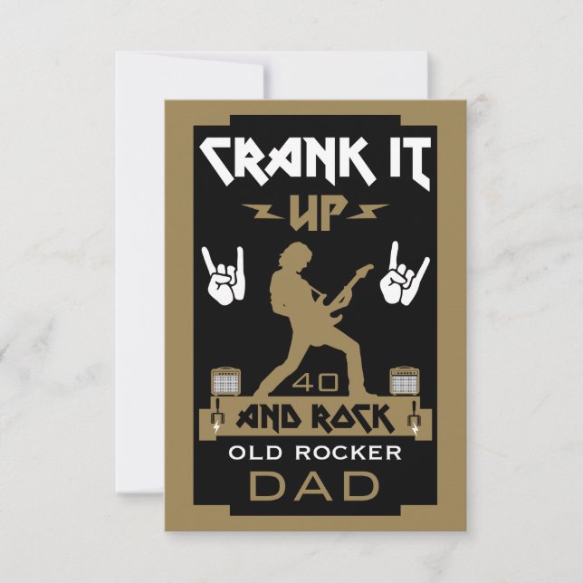 Carte Anniversaire des Rockers de 40 ans (Devant)