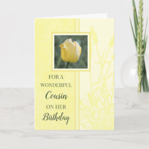 Carte Anniversaire des tulipes jaunes