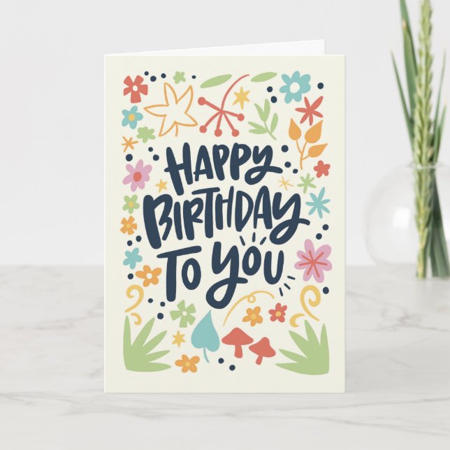 Carte Anniversaire d'été (Devant)