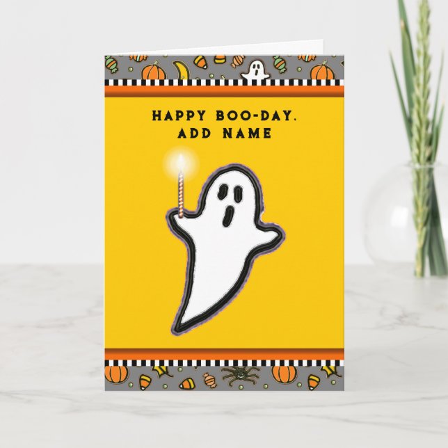 Carte Anniversaire d'Halloween drôle (Devant)