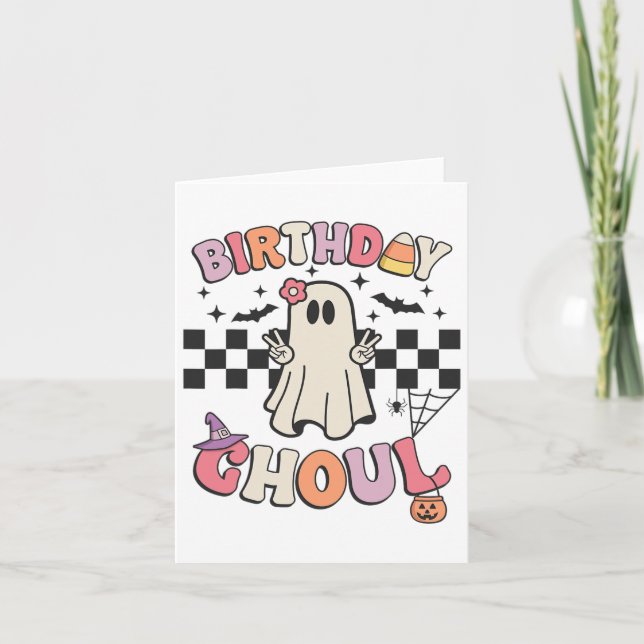 Carte Anniversaire d'Halloween Ghoul Anniversaire fête A (Devant)