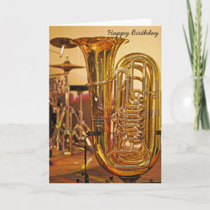 Carte Anniversaire d'instrument en laiton de tuba
