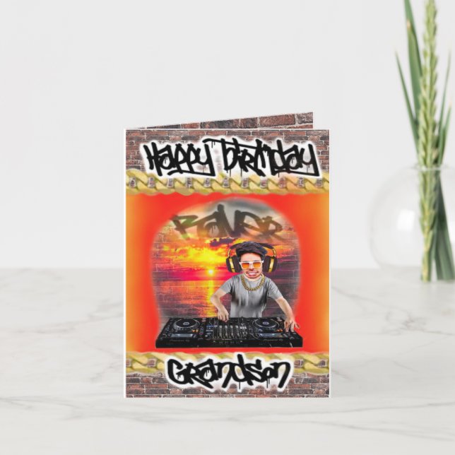 Carte anniversaire DJ (Devant)