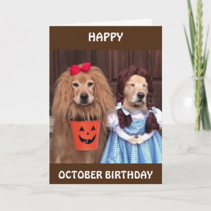 CARTE **ANNIVERSAIRE D'OCTOBRE** TOUS HABILLÉS POUR "VOU
