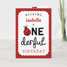 Anniversaire d'Onederful de coccinelle