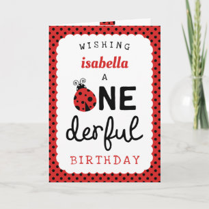 Carte Anniversaire d'Onederful de coccinelle
