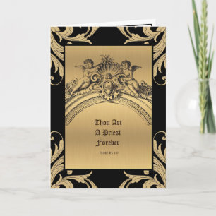 Carte Anniversaire d'ordination de prêtre catholique Ang