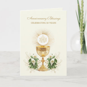 Carte Anniversaire d'ordination d'un prêtre catholique d