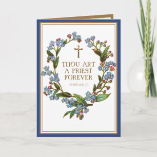 Carte Anniversaire d'ordination d'un prêtre catholique r