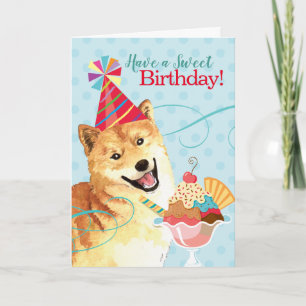 Carte Anniversaire doux Shiba Inu