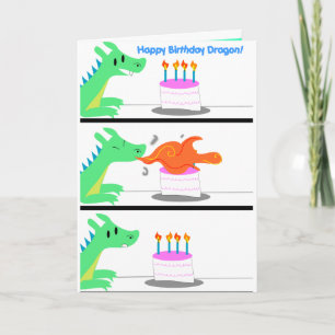 Carte Anniversaire Dragon Drôle !