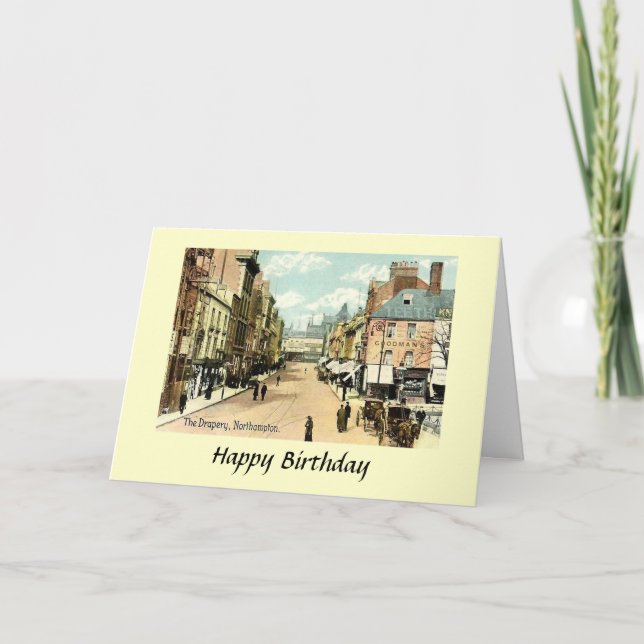 Carte Anniversaire - Drapery, Northampton (Devant)