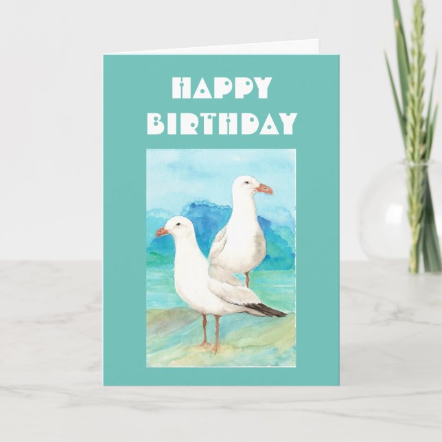 Carte Anniversaire drôle à la grande copine "Gullfriend" (Devant)
