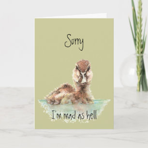 Carte Anniversaire Drôle Anniversaire Canard en colère,