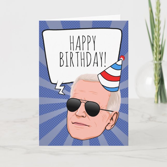 Carte Anniversaire drôle de Biden (Devant)