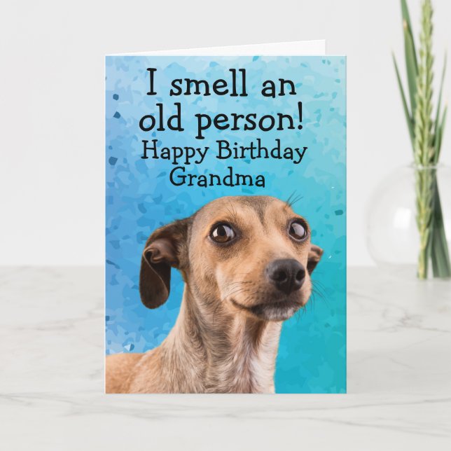 Carte Anniversaire drôle de chien (Devant)