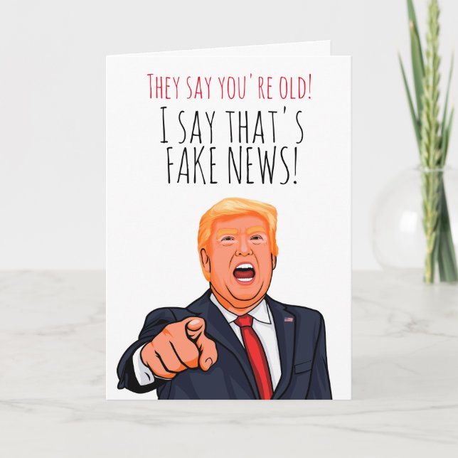 Carte Anniversaire drôle de Donald Trump (Devant)
