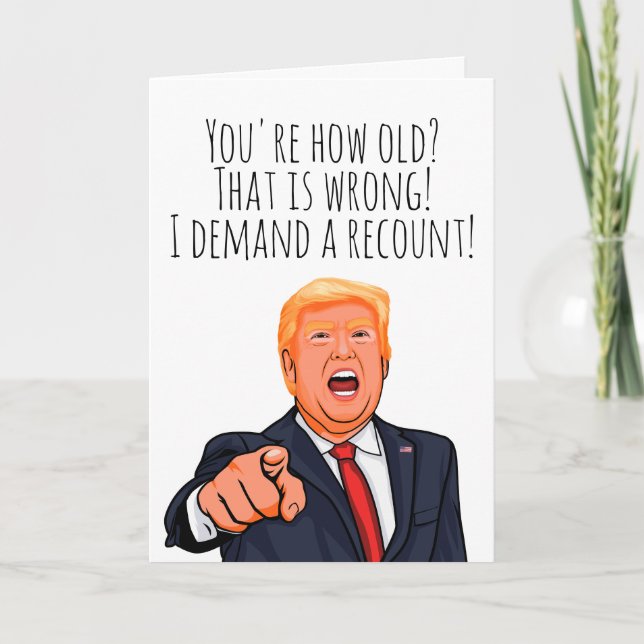 Carte Anniversaire drôle de Donald Trump (Devant)