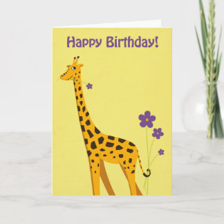 Carte Anniversaire drôle de Giraffe