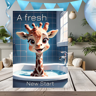 Carte Anniversaire drôle de Giraffe enfant