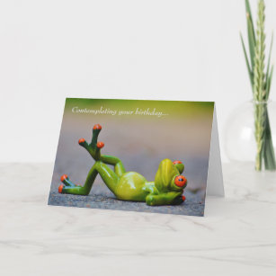 Carte Anniversaire Drole De Grenouille Verte Zazzle Fr