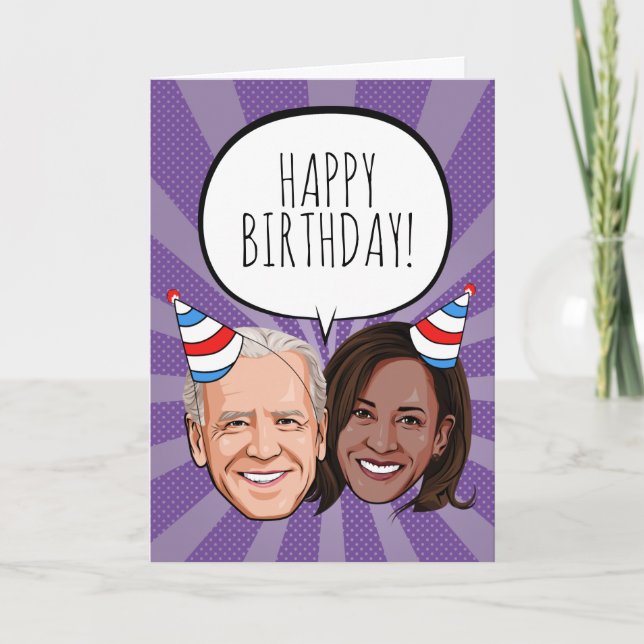 Carte Anniversaire drôle de Joe et Kamala (Devant)