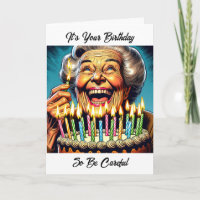 Anniversaire drôle de la vieille femme Humour