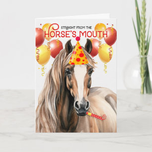 Carte Anniversaire drôle de Quarter Horse Roan Rouge