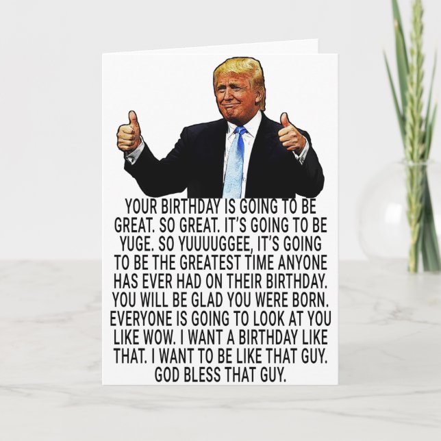 Carte Anniversaire drôle de Trump (Devant)