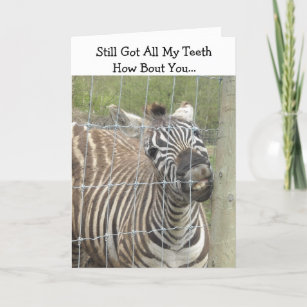 Carte Anniversaire drôle de Zebra