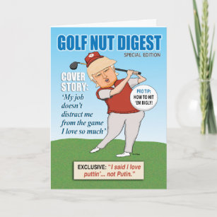 Cartes De Vœux Humour Terrain Golf Zazzle Fr