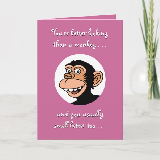 Carte Anniversaire Drole Du Singe Zazzle Fr