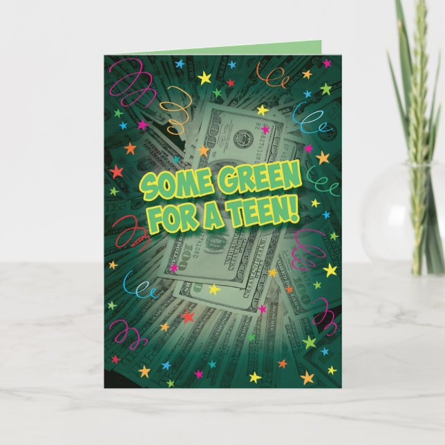 Carte Anniversaire Drôle Pour Ado Amateur D'Argent (Devant)