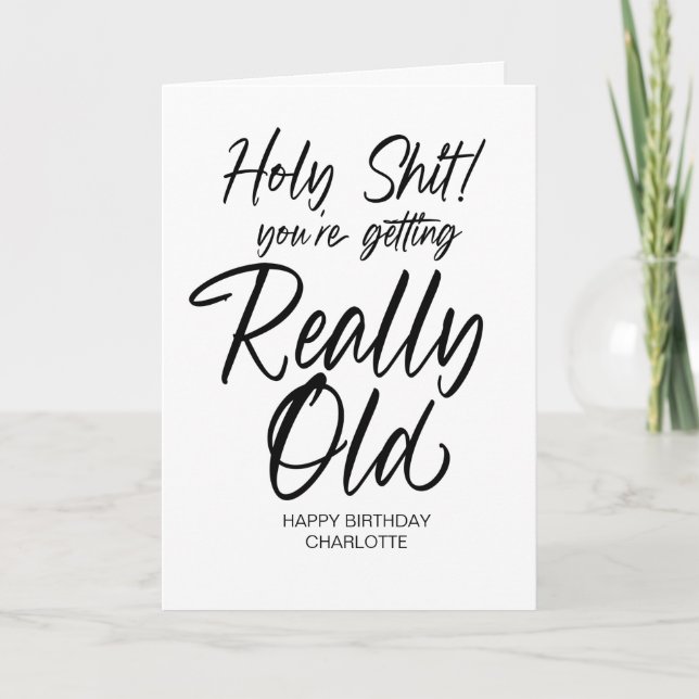 Carte Anniversaire drôle Rude Joyeux Anniversaire pour A (Devant)