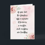 Carte Anniversaire drôle Son Aquarelle Rose Citation Flo<br><div class="desc">Simple design d'anniversaire pour elle avec les mots "si vous léchez le glaçage d'un cupcake,  il devient un muffin et muffins sont sains",  contre un arrière - plan d'aquarelle rose décoré de jolies fleurs. Personnalisez avec vos photos préférées (à l'intérieur et à l'arrière) et le texte (à l'intérieur).</div>