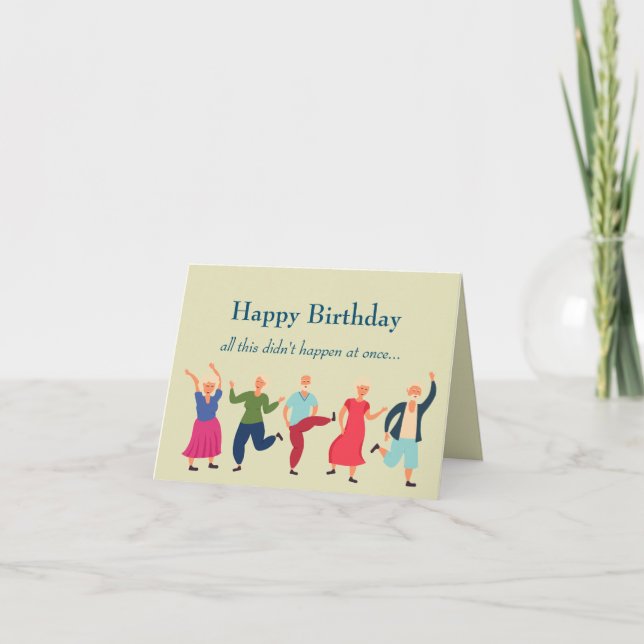 Carte Anniversaire drôle sur la colline (Devant)