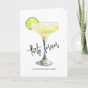 Carte Anniversaire Drôle Thirty Forever Moderne