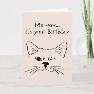 Carte Anniversaire drôle Vous voulez être un chat