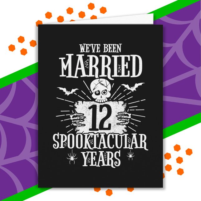 Carte Anniversaire du 12e Mariage de Spooktacular d'Hall (Créateur téléchargé)