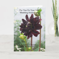 Anniversaire du 14e Mariage de Deep Red Black Dahl