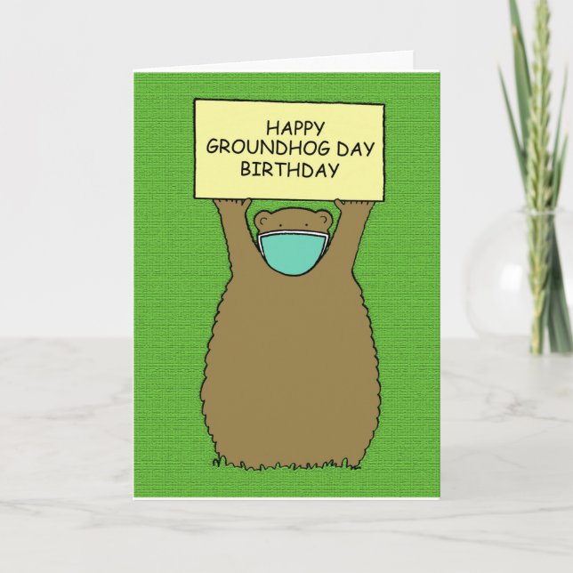 Carte Anniversaire du 19e Jour de la Marmotte (Devant)