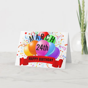 Carte Anniversaire du 24 mars