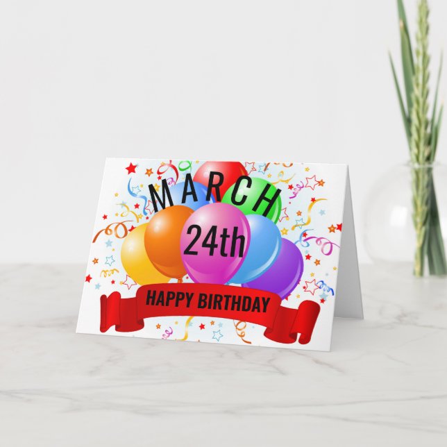 Carte Anniversaire du 24 mars (Devant)